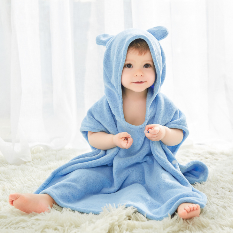 Hooded Towel - Sky Blue