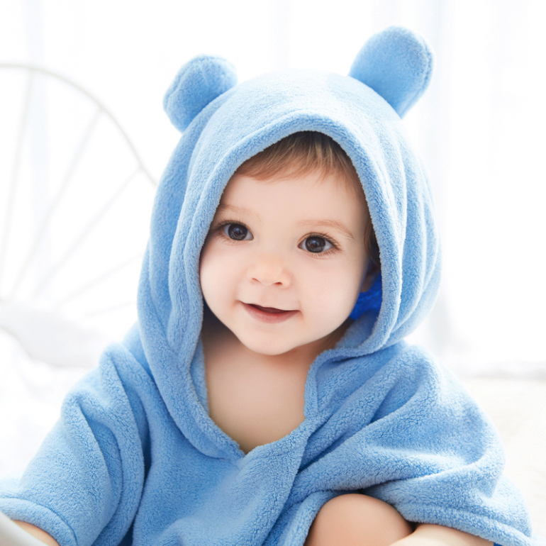 Hooded Towel - Sky Blue