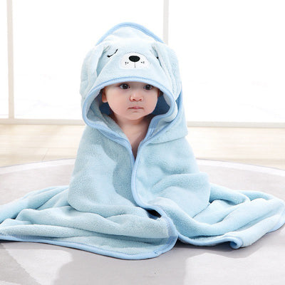 Hooded Towel Set Blue & Gray (2 Pack)